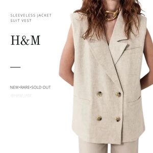 NEW SOLD OUT H&M Sleeveless Jacket - Double Breasted Suit Vest